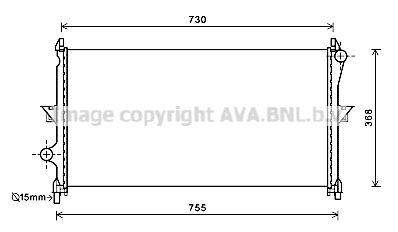 AVA QUALITY COOLING Радиатор, охлаждение двигателя CN2278